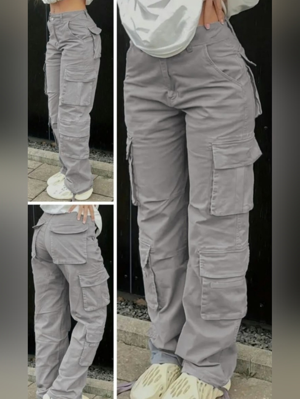 Womans Gray Cargo Pants